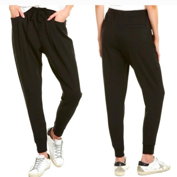Helmut Lang Harem Black Casual Jogging Jersey Pants Size Small - Picture 1 of 16